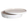 Coffret plat de service et assiette 24 cm - Rose - DEGRENNE - 1